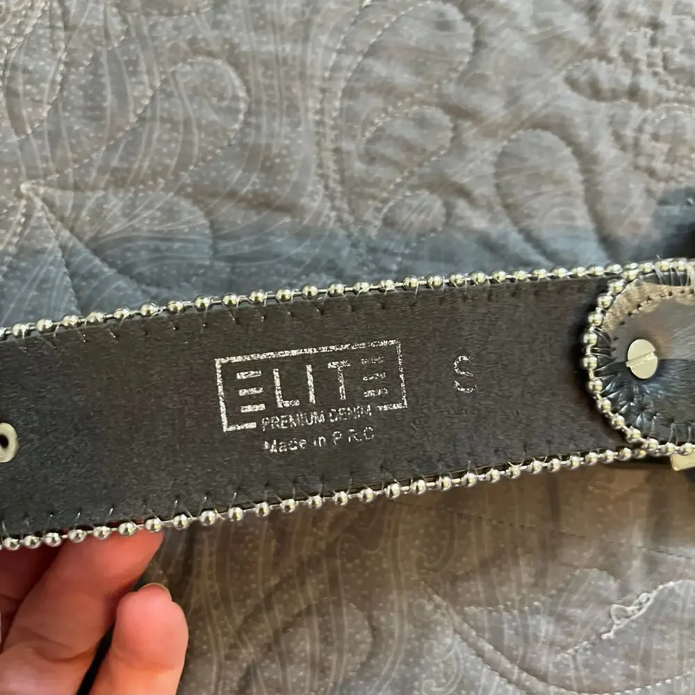 Elite vintage western camo bling studded‎ belt